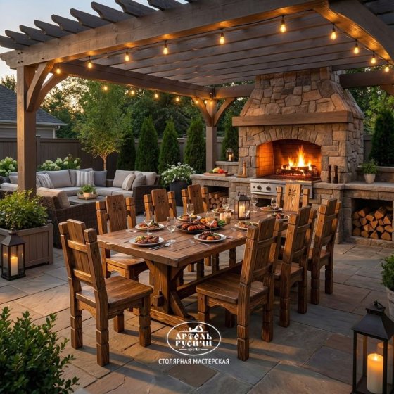 Стул деревянный с резьбой под старину «Суздальский»