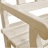 Деревянная скамейка «Ладожская» с подлокотниками в винтажном белом цвете