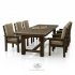 Обеденная группа «Кантри»: стол из массива северной сосны и 6 стульев с подушками и подлокотниками
