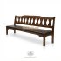 Скамья «Смоленская» из массива сосны с мягким сиденьем 
