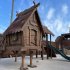 Избушка на курьих ножках - сказочная детская игровая площадка из массива дерева 