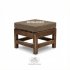 Пуф из массива дерева с мягкой подушкой «Русский лофт»