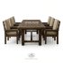 Обеденная группа «Кантри»: стол из массива северной сосны и 6 стульев с подушками и подлокотниками