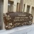 Табличка фигурная под старину из массива дерева с надписью и резной лозой