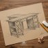 Письменный стол с приставным столом из массива «Прованс» — стол для руководителя