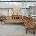 Скамья угловая из массива состаренной сосны «Ладожская»