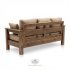 Прямой диван для бани и сауны из массива дерева с мягкими подушками