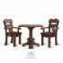 Комплект мебели под старину  на 2 персоны «Ямщик» | стол и 2 кресла