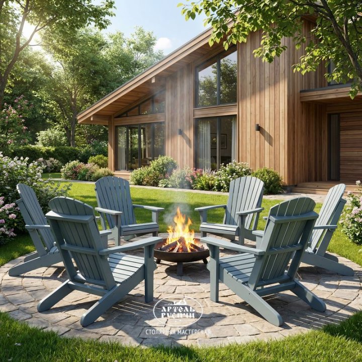 Характеристики Адирондак  увеличенный – садовое кресло из массива дерева для улицы