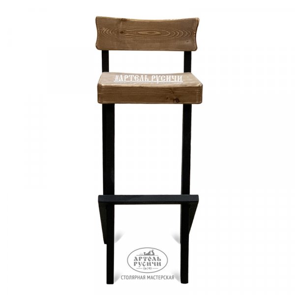 Характеристики Деревянный барный стул в стиле лофт