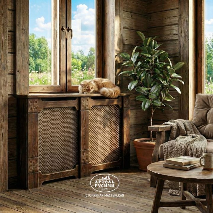 Характеристики Деревянный экран на батарею под старину «Суздальский» 