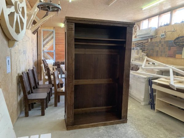 Характеристики Деревянный шкаф – вешалка в прихожую под старину «Суздальский – особый». 
