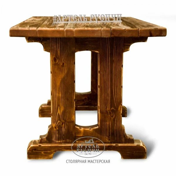 Характеристики Состаренный стол из массива дерева «Стрелецкий»