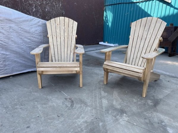 Характеристики Комплект «Адирондак» из массива дерева | 2 уличных кресла