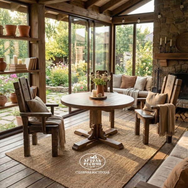 Характеристики Кресло из массива дерева под старину «Суздальское»