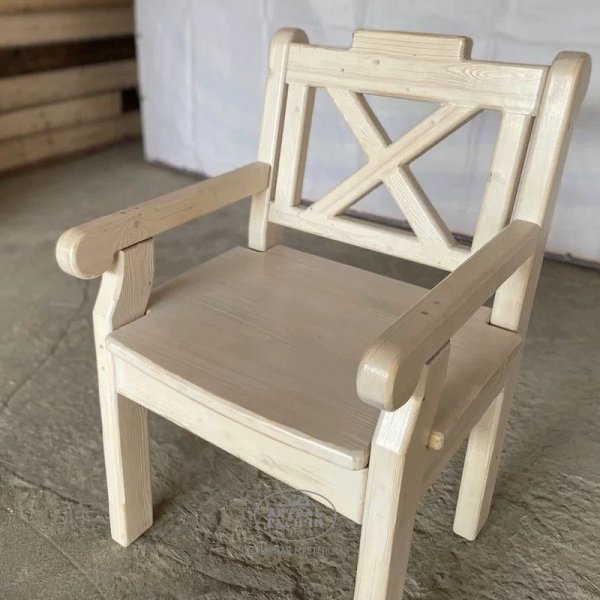 Характеристики Кресло из массива дерева в стиле «Прованс»