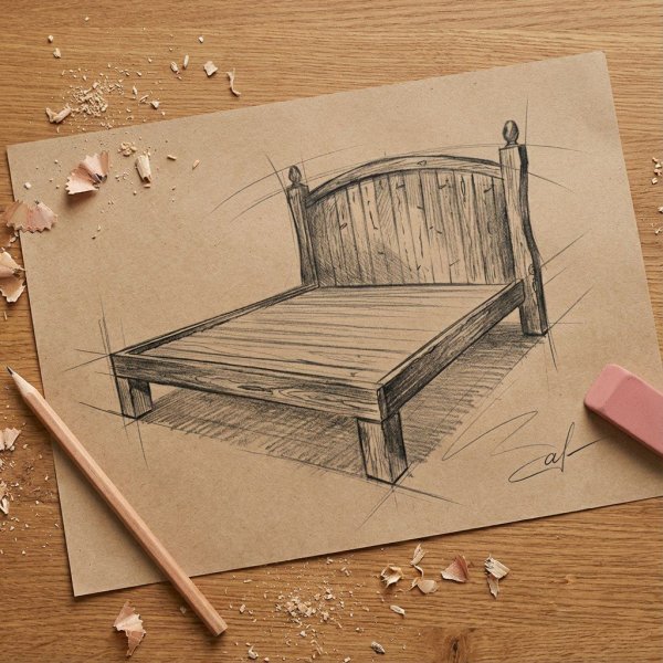 Характеристики Кровать из массива натурального дерева «Прованс»