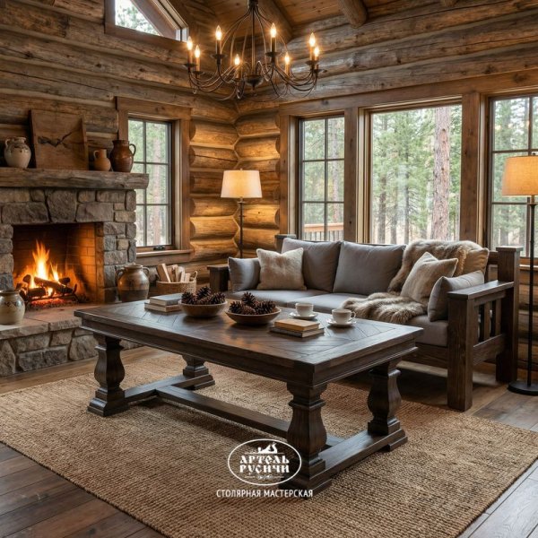 Характеристики Обеденный стол из массива северной сосны «Купеческий»