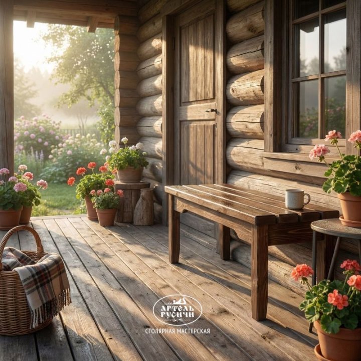 Характеристики Садовая скамейка из массива дерева «Ладожская»