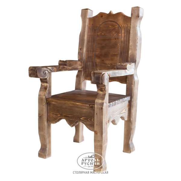 Характеристики Трон — массивное кресло под старину «Новгородский»