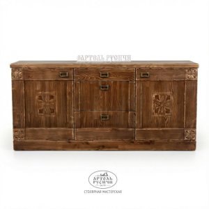 Деревянный комод под старину из массива «Суздальский»