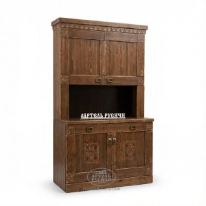 Деревянный буфет под старину в русском стиле «Суздальский»