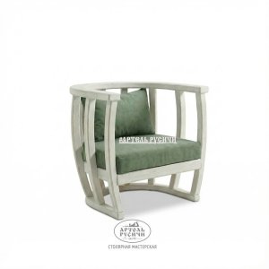 Кресло из массива дерева с мягкими подушками «Бали-стайл»