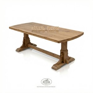 Уличный стол из массива дерева «Смоленский» (полуовал)
