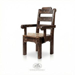 Кресло под старину из массива дерева «Ладожское»