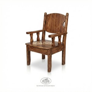 Кресло для бани и кафе из массива дерева «Псковское»