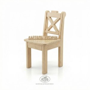 Стул из массива дерева в стиле «Прованс»