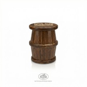 Табурет из массива дерева в виде бочки «Бондарь»