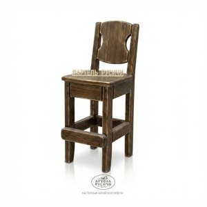 Высокий барный стул «Псковский» из массива дерева 