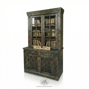 Деревянный буфет для посуды и книг со стеклом "Суздальский" 