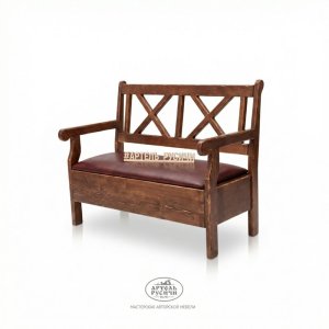 Диван-скамья с мягкой обивкой и местом для хранения «Прованс»