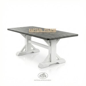 Состаренный стол из массива натурального дерева «Стрелецкий» 