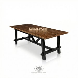 Стол в стиле лофт из массива натурального дерева