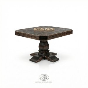 Стол «Георгиевский» из массива дерева под старину на одной опоре