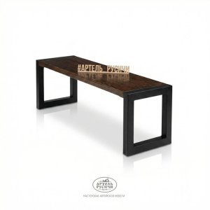 Лавка из дерева и металла в стиле лофт