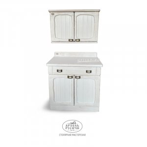 Комплект белой винтажной мебели на кухню | коллекция «Ладожская»