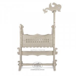 Люлька-колыбель LuxusBaby с механизмом в белом винтажном цвете
