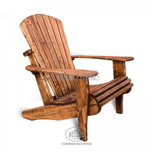 Садовое кресло Адирондак из дерева для улицы — Adirondack Chair — американская классика