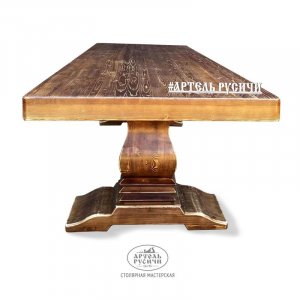 Большой массивный деревянный стол «Георгиевский»