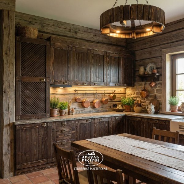 Кухонный гарнитур из массива сосны