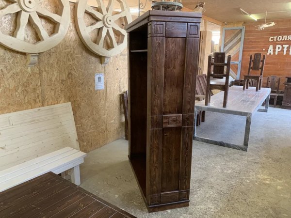 Деревянный шкаф – вешалка в прихожую под старину «Суздальский – особый». 
