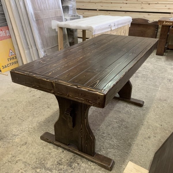 Деревянный стол под старину «Псковский» из массива сосны