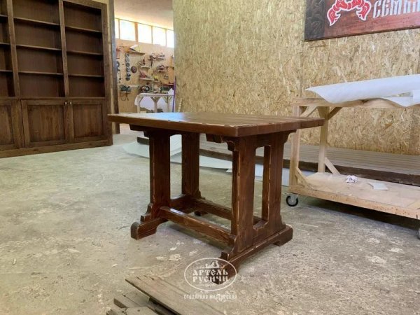 Деревянный стол под старину «Стрелецкий» для дачи, бани, кафе.