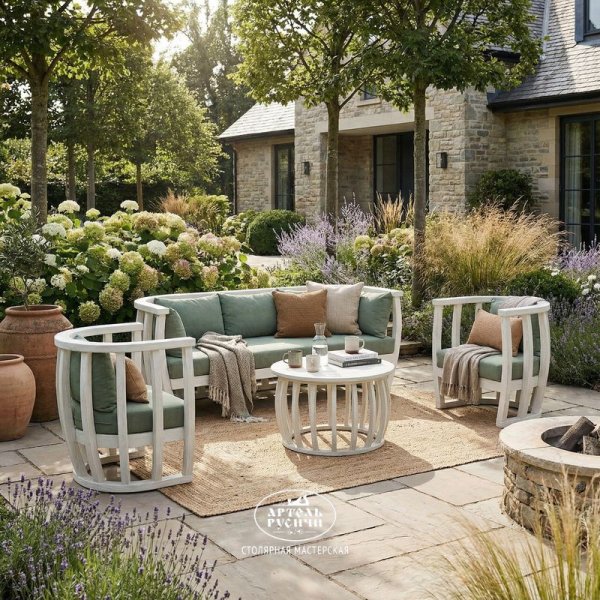 Диванная группа «Бали-стайл» в саду