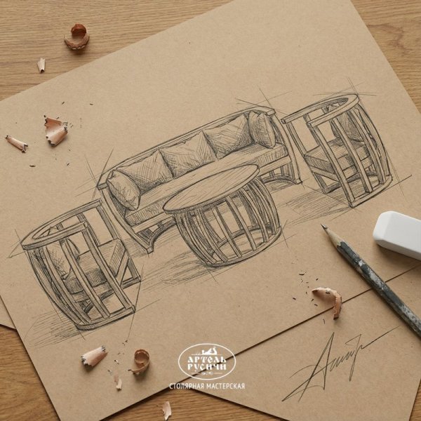 Диванная группа «Бали-стайл» эскиз