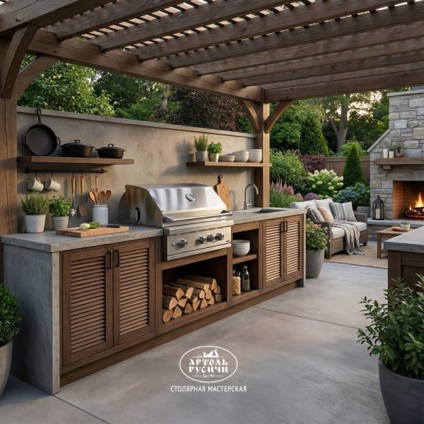 Фасад из массива сосны для кухни и шкафов в стиле кантри-рустик